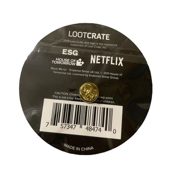 Loot Crate Pin Black Mirror USS Callister Loot Pin 2019 New in Package - Picture 2 of 2
